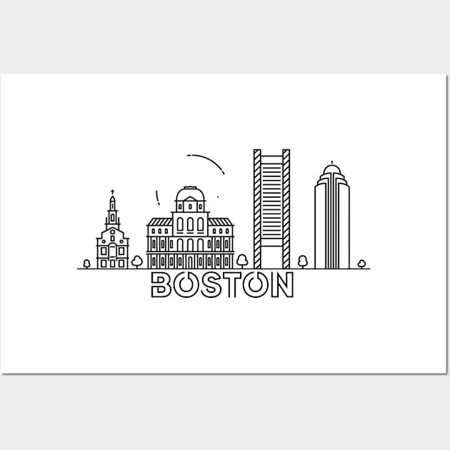 Boston city Wall Art by SerenityByAlex